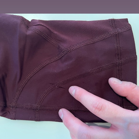 lululemon | Inspire Crop | size 6 | Maroon | rip on leg - Picture 4 of 7